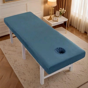 Crystal Velvet ochranný poťah na posteľ pre kozmetický salón, ochranná plachta na masážnu kliniku, s otvormi, prispôsobiteľná