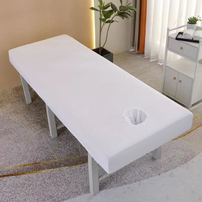 Crystal Velvet ochranný poťah na posteľ pre kozmetický salón, ochranná plachta na masážnu kliniku, s otvormi, prispôsobiteľná