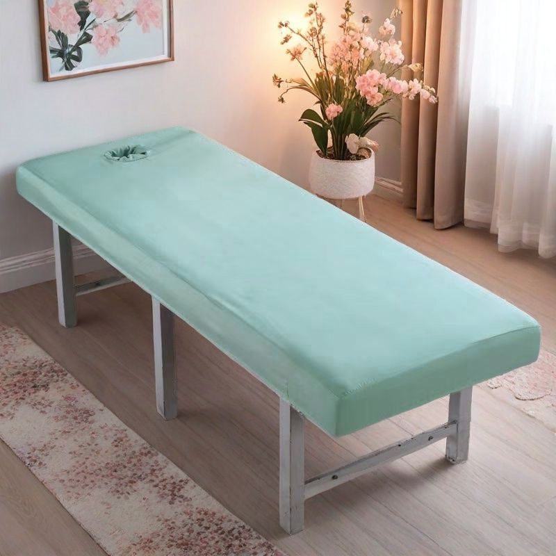 Crystal Velvet ochranný poťah na posteľ pre kozmetický salón, ochranná plachta na masážnu kliniku, s otvormi, prispôsobiteľná
