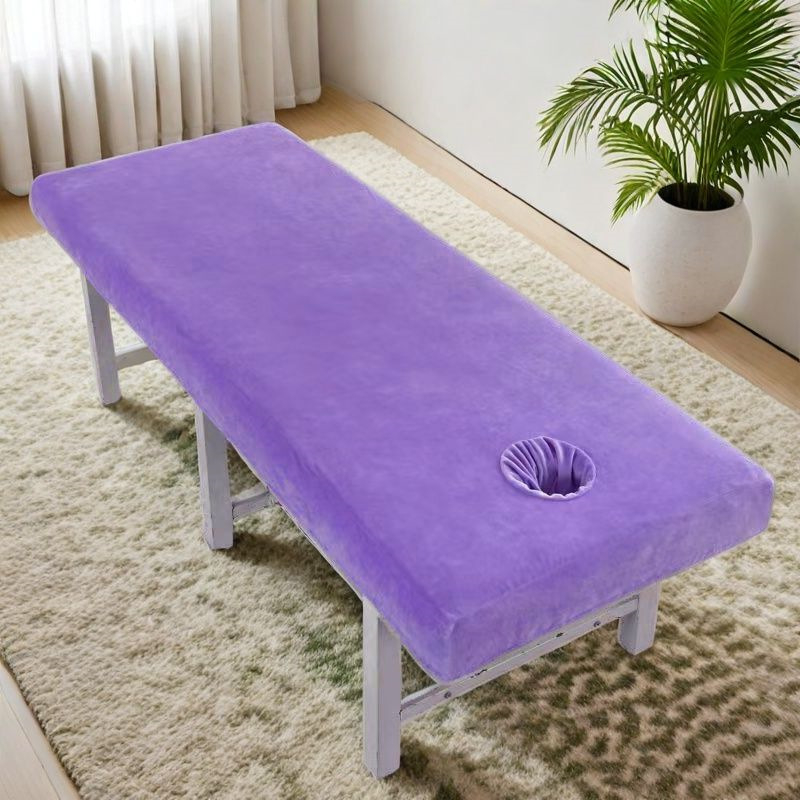 Crystal Velvet ochranný poťah na posteľ pre kozmetický salón, ochranná plachta na masážnu kliniku, s otvormi, prispôsobiteľná