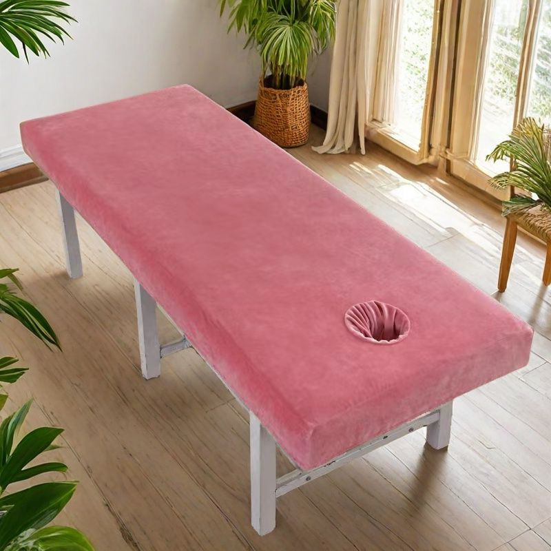 Crystal Velvet ochranný poťah na posteľ pre kozmetický salón, ochranná plachta na masážnu kliniku, s otvormi, prispôsobiteľná