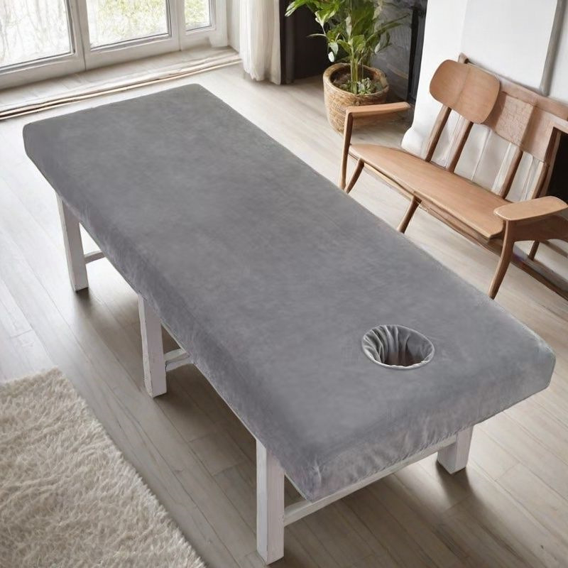 Crystal Velvet ochranný poťah na posteľ pre kozmetický salón, ochranná plachta na masážnu kliniku, s otvormi, prispôsobiteľná