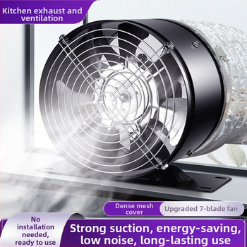 Odsávač s kruhovým potrubím pre kúpeľňu, výkonná ventilácia, kompaktný stropný ventilátor pre nájomné byty