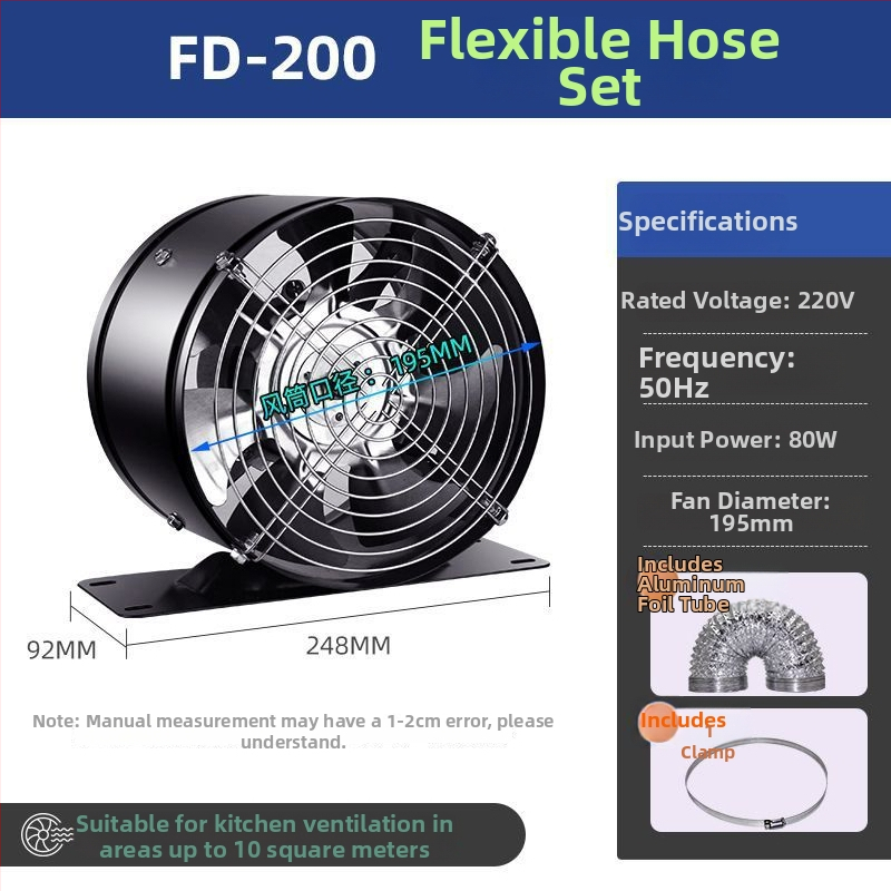 Odsávač s kruhovým potrubím pre kúpeľňu, výkonná ventilácia, kompaktný stropný ventilátor pre nájomné byty