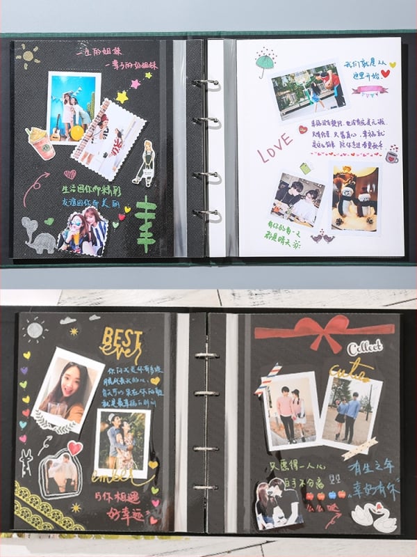 Samolepiaci laminovaný DIY photoalbum, dojčenské fotografie, rodinné spomienky, ukladanie fotografií, ručne vyrobený album pre pár