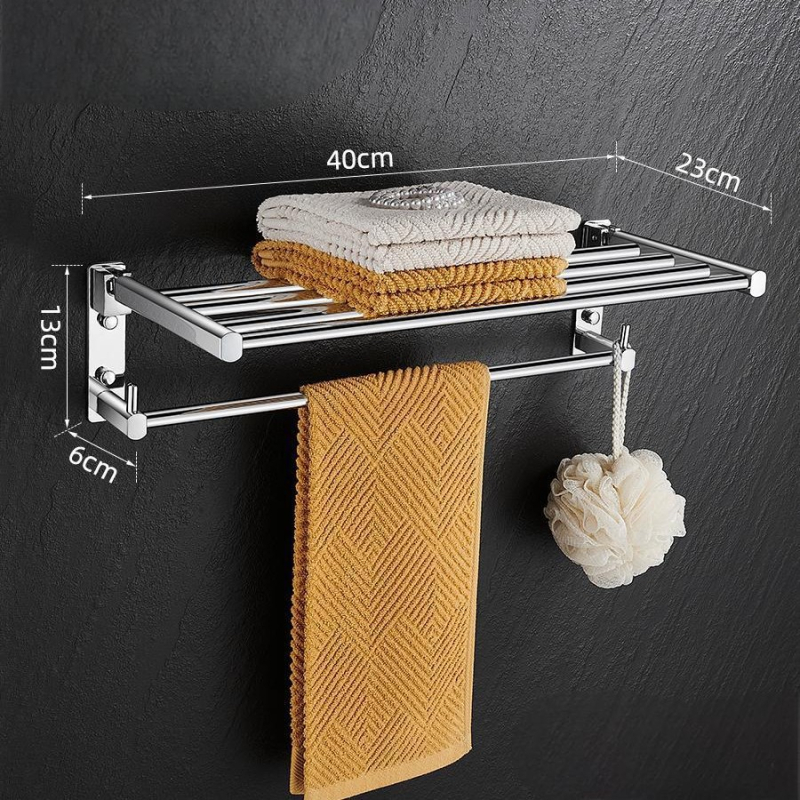 Kúpeľňový vešiak na uteráky z medeného materiálu, skladací úložný regál, moderný minimalistický štýl, šesťdielny set