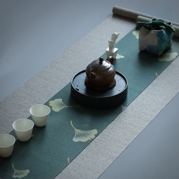 Fibrová vodotesná podložka na čajovú ceremóniu, japonský zen štýl, minimalistická stolová prikrývka