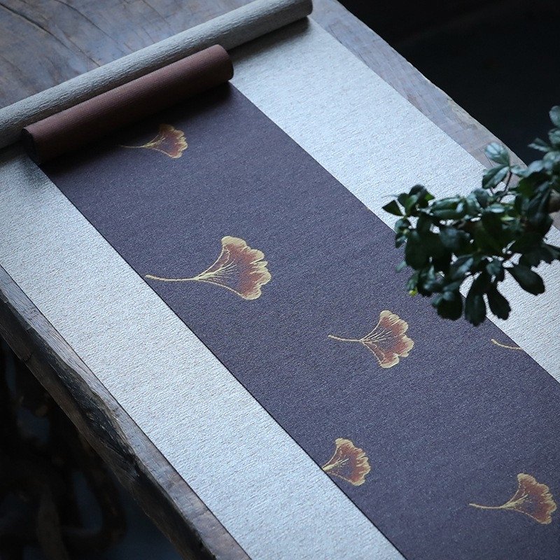Fibrová vodotesná podložka na čajovú ceremóniu, japonský zen štýl, minimalistická stolová prikrývka