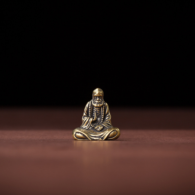 Retro mosadzové sošky Budhu: Guanyin, Šakjamuni a Ksitigarbha pre domovú dekoráciu