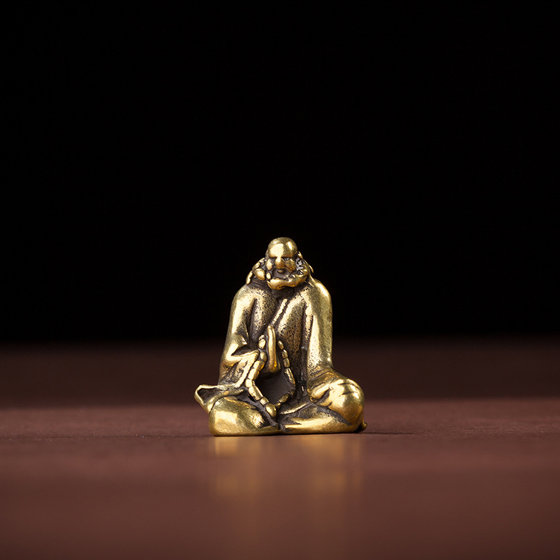 Retro mosadzové sošky Budhu: Guanyin, Šakjamuni a Ksitigarbha pre domovú dekoráciu
