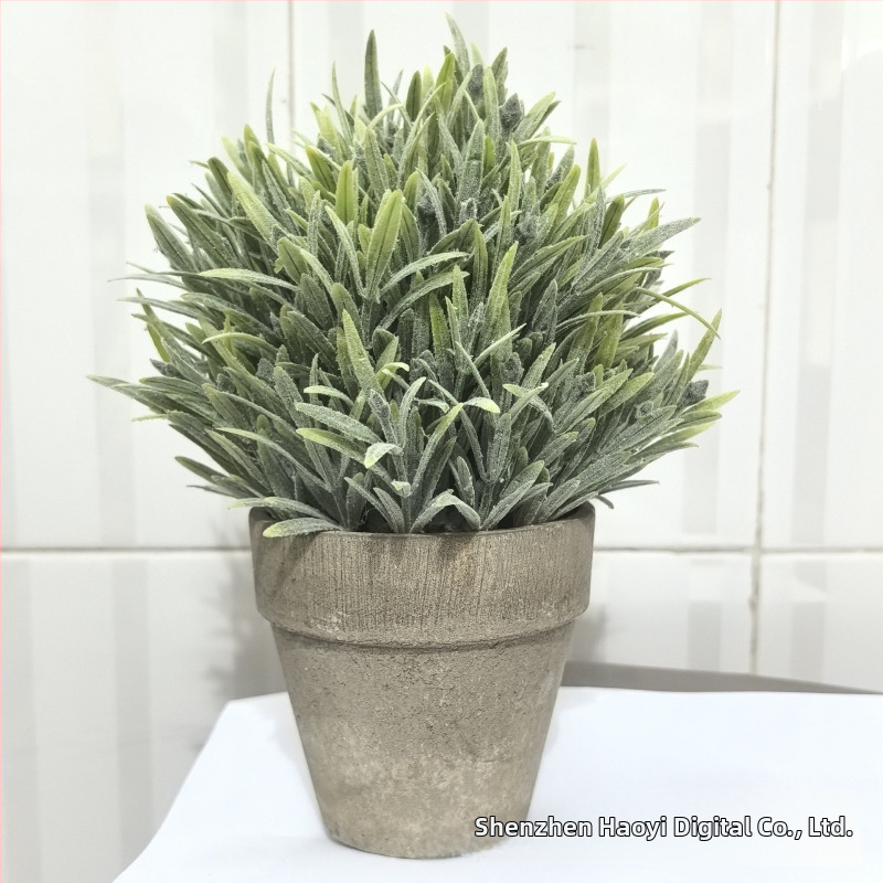 Falošná zelená rastlina v kvetináči s plastovými kvetmi, bonsai dekor do interiéru, výška 10–30 cm