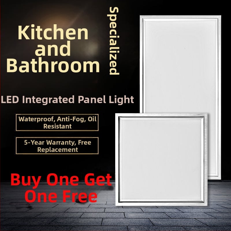 Integrované LED osvetlenie stropu, zabudované, 30×30 cm plochý panel pre kuchyňu a kúpeľňu, hliníková stropná doska