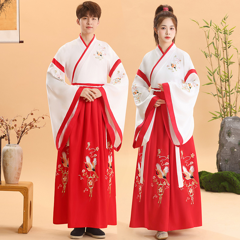 Hanfu stil kostim za ceremoniju odrastanja djece, kineski tradicionalni odjevni predmet za recitiranje Three-Character Classic i školske nastupe
