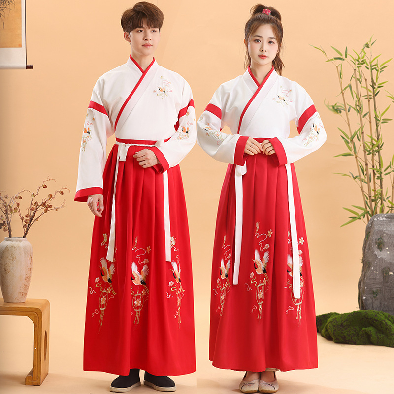 Hanfu stil kostim za ceremoniju odrastanja djece, kineski tradicionalni odjevni predmet za recitiranje Three-Character Classic i školske nastupe