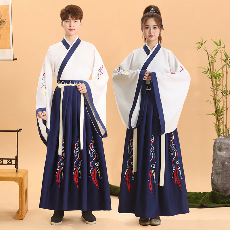 Hanfu stil kostim za ceremoniju odrastanja djece, kineski tradicionalni odjevni predmet za recitiranje Three-Character Classic i školske nastupe