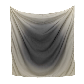Šál pre ženy zo voile s Bali priadzou, gradientný, farebné bloky, 110×110 cm