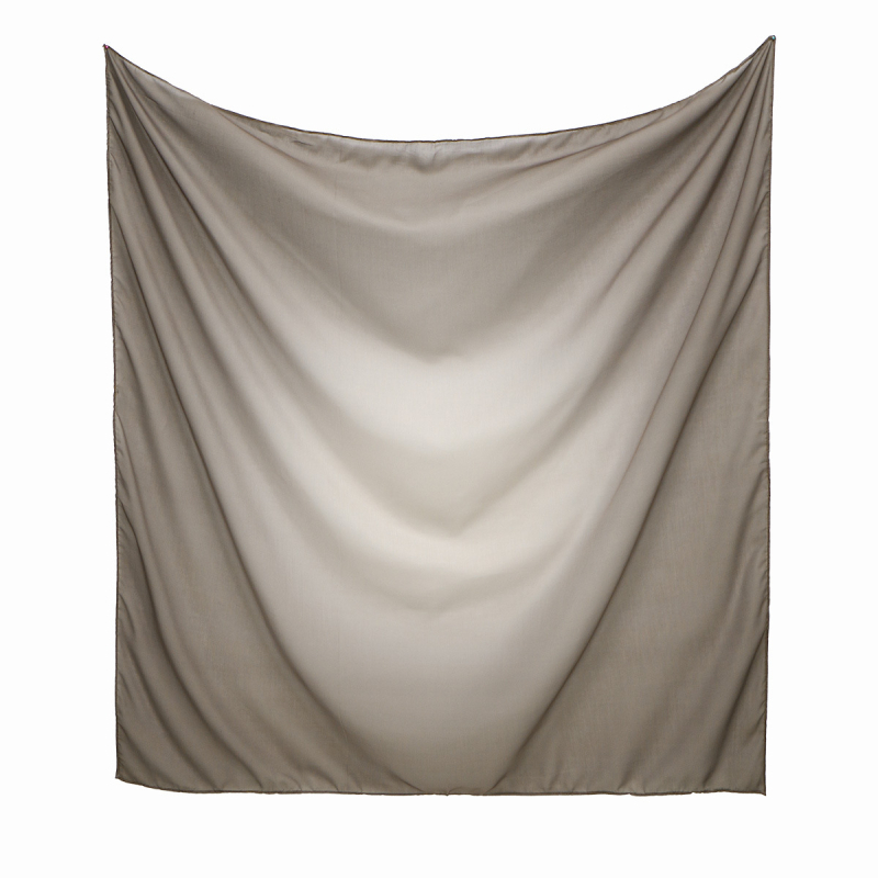 Šál pre ženy zo voile s Bali priadzou, gradientný, farebné bloky, 110×110 cm