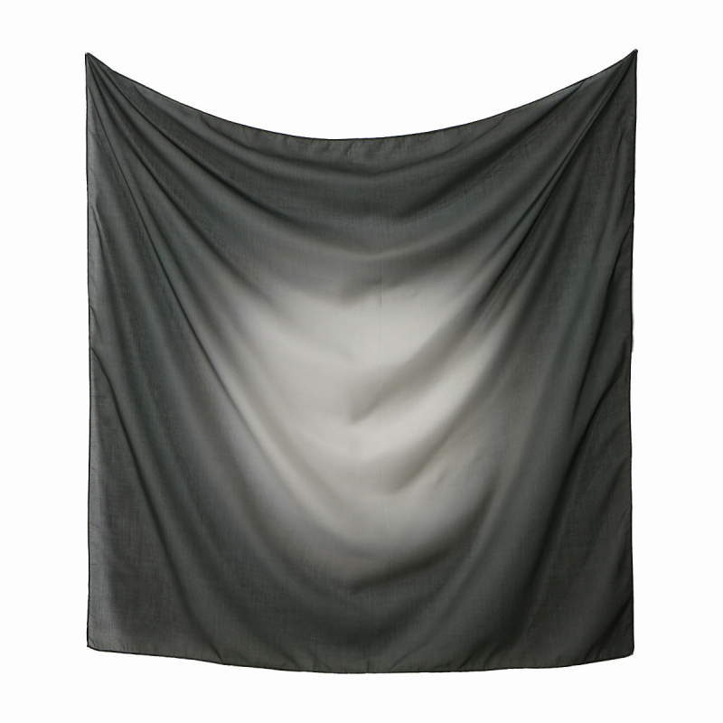 Šál pre ženy zo voile s Bali priadzou, gradientný, farebné bloky, 110×110 cm