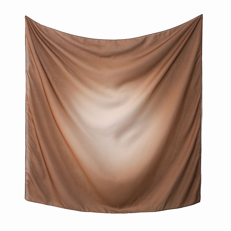 Šál pre ženy zo voile s Bali priadzou, gradientný, farebné bloky, 110×110 cm