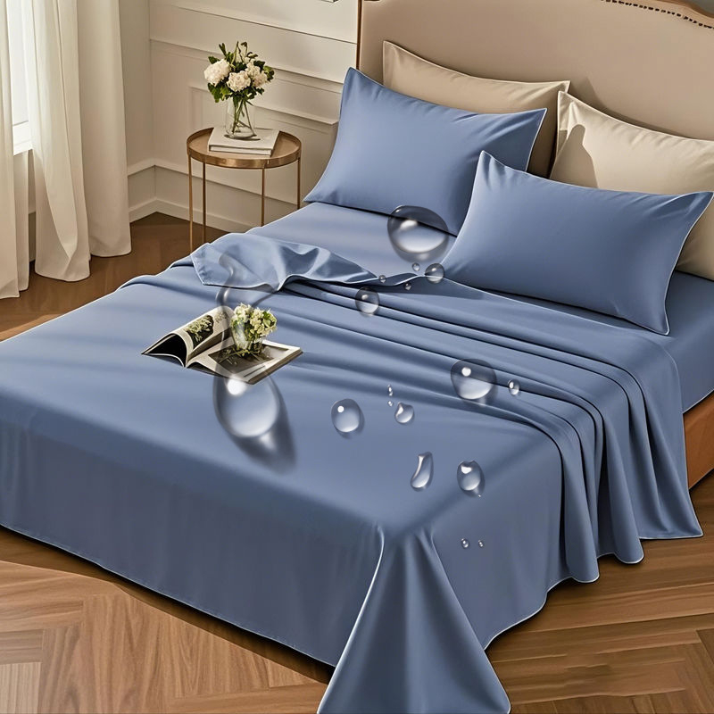 Nepremokavý set plachiet do internátu, jednobarebný, vrátane povlakov na vankúše, proti únikom, tri kusy