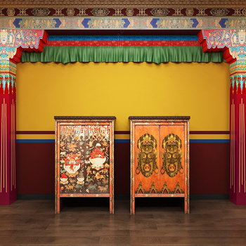 Tapeta so zlatým motívom oblakov pre buddhistické chrámy a taoistické svätyne, dekor chrámu v štýle Ming-Qing