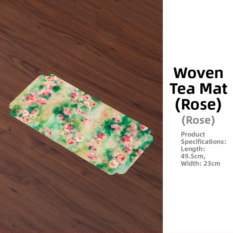 Čínske štýlu dvojstranná čajová podložka s archaickým obrazom, vodeodolná, zenový štýl pre suché lúhovanie, podložka pre jednu osobu, stolový runner a čajové doplnky