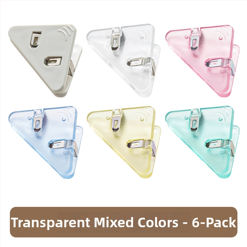 Viacúčelový set kancelárskych klipsov: rohové klipsy, trojuholníkové klipsy a priehľadné upevňovacie klipsy