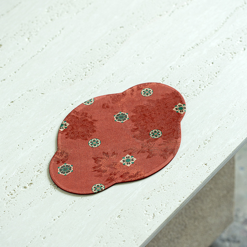 Podložka na čaj z Cloud Silk s Begóniou, suchá pena, retro čínske štýl, Zen stolný bežec