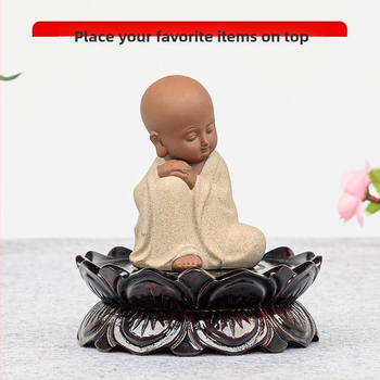Základňa pre sochu Guanyin z červeného dreva s lotosovou platformou, vyvýšený drevený podstavec pre domáce uctievanie