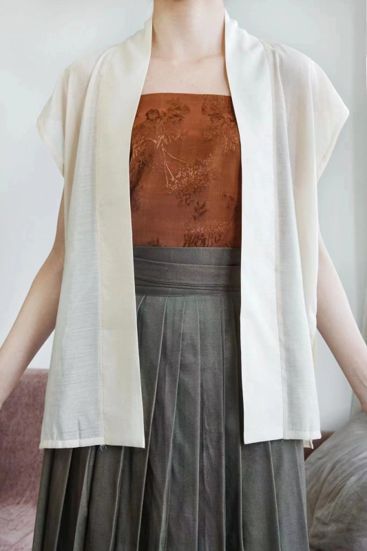 Hanfu prsluk od Tencel pamuka u stilu dinastije Song, svakodnevno nošenje, koži prijateljski, bijela i razne boje