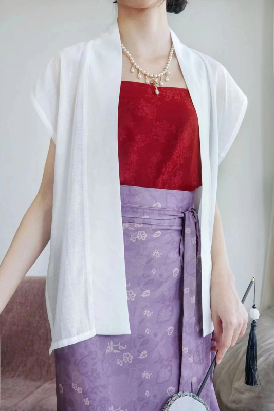Hanfu prsluk od Tencel pamuka u stilu dinastije Song, svakodnevno nošenje, koži prijateljski, bijela i razne boje