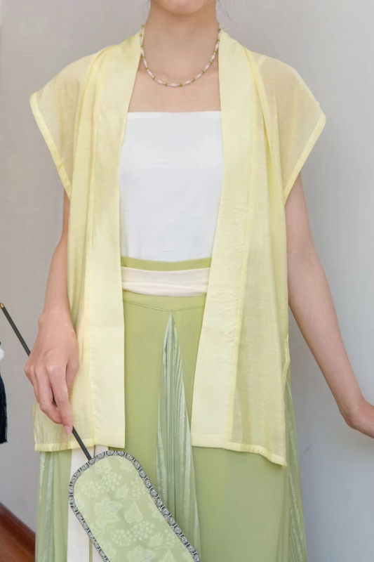 Hanfu prsluk od Tencel pamuka u stilu dinastije Song, svakodnevno nošenje, koži prijateljski, bijela i razne boje
