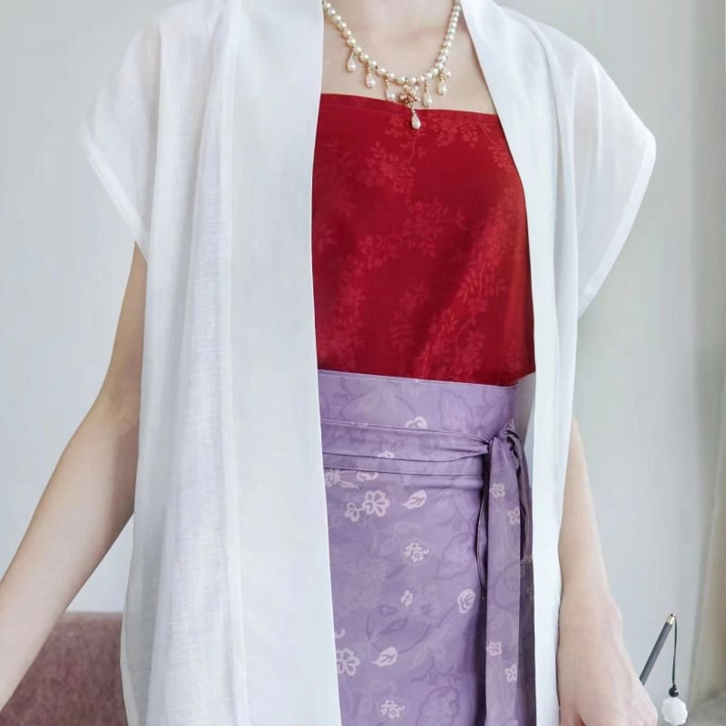 Hanfu prsluk od Tencel pamuka u stilu dinastije Song, svakodnevno nošenje, koži prijateljski, bijela i razne boje