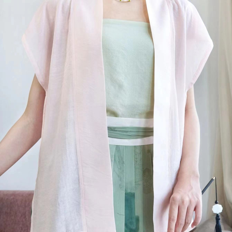 Hanfu prsluk od Tencel pamuka u stilu dinastije Song, svakodnevno nošenje, koži prijateljski, bijela i razne boje
