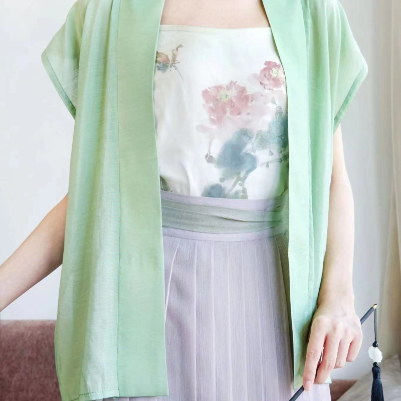 Hanfu prsluk od Tencel pamuka u stilu dinastije Song, svakodnevno nošenje, koži prijateljski, bijela i razne boje