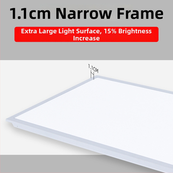 LED plochý panel osvetlenie 600×600 mm a 300×600 mm, úzky rám, hliníkové panelové svetlo, anti-glare, vysoký jas, ploché stropné svietidlo