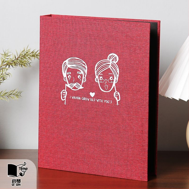 Album rastu – DIY ručne vyrobený kreatívny album pre pár, lepiaci plátený obal