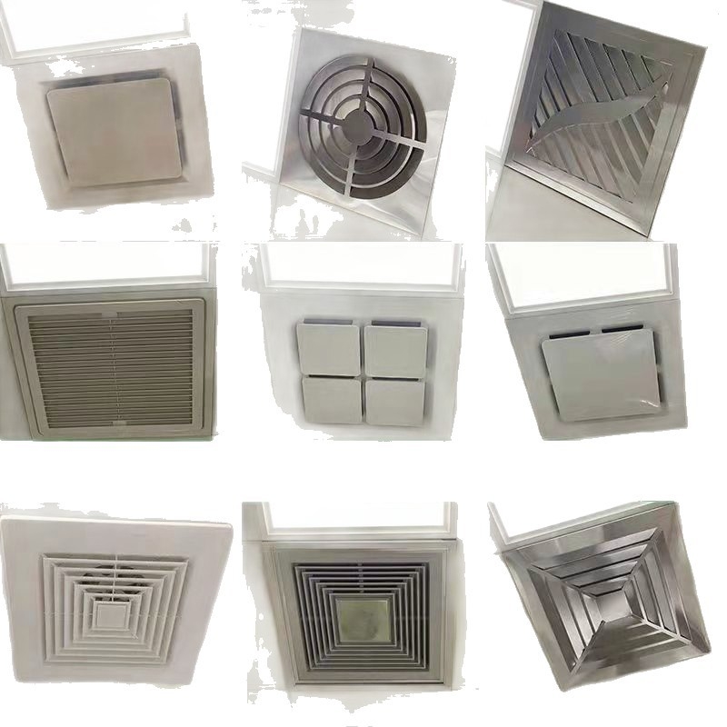 Integrovaný stropný ventilačný ventilátor 300x300 pre kúpeľňu a kuchyňu, výkonný a tichý 30x30