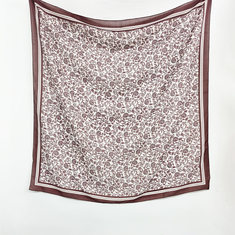 Balijski geometrijski etnički otisak šal za glavu, kvadratni, 110×110 cm, zaštita od sunca
