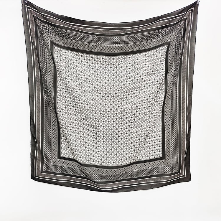 Balijski geometrijski etnički otisak šal za glavu, kvadratni, 110×110 cm, zaštita od sunca