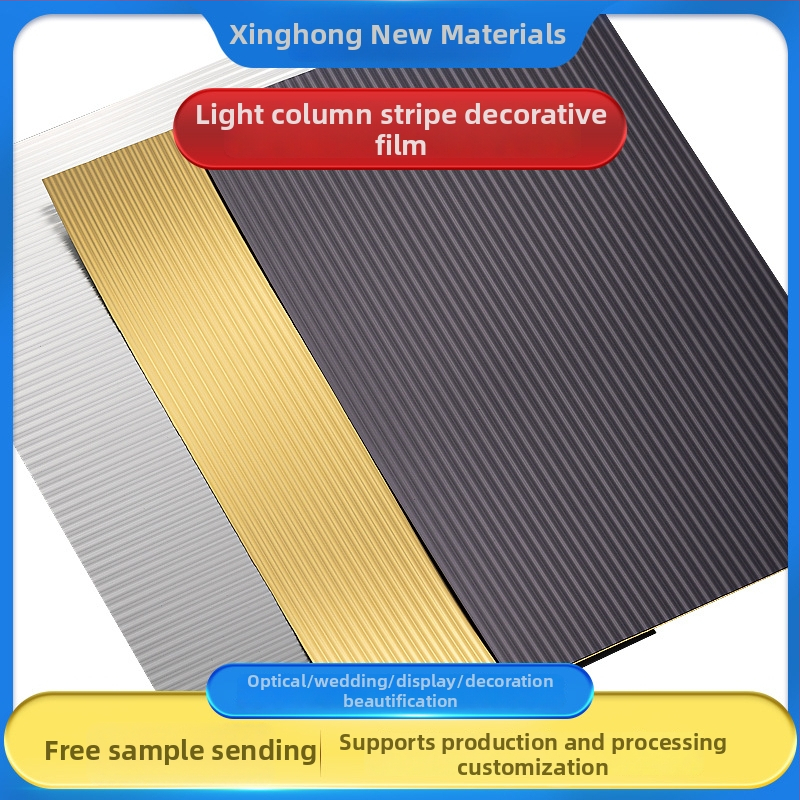 3D textúrovaný film s svetelnými stĺpmi, zrkadlový laserový dekoratívny film, drevený dekoratívny film, dekoratívny film z karbónovej kryštálovej dosky, dekoratívny film na pozadie bez maľovania