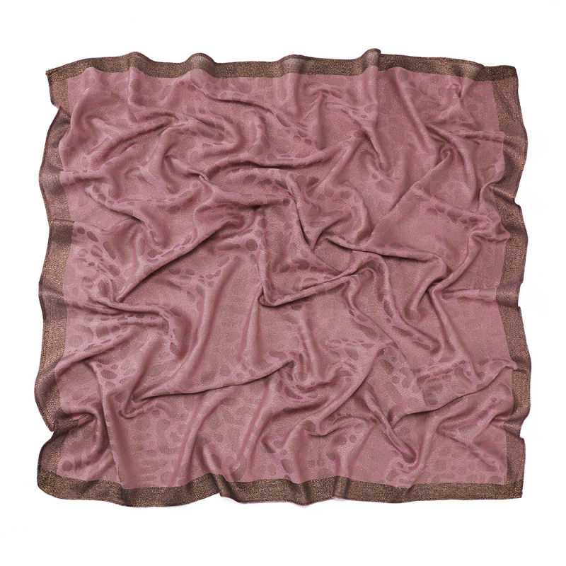 Modern arany fonalú négyszögletű sál nőknek, vintage etnikus stílus, 100x100 cm, poliészter.