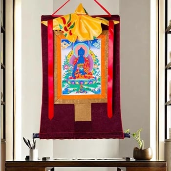 Tibetanska Thangka - uvezeno platno za uokvirivanje, dekorativna viseća slika Budha