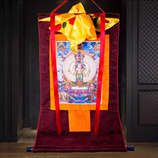 Tibetanska Thangka - uvezeno platno za uokvirivanje, dekorativna viseća slika Budha