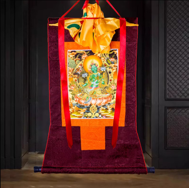 Tibetanska Thangka - uvezeno platno za uokvirivanje, dekorativna viseća slika Budha