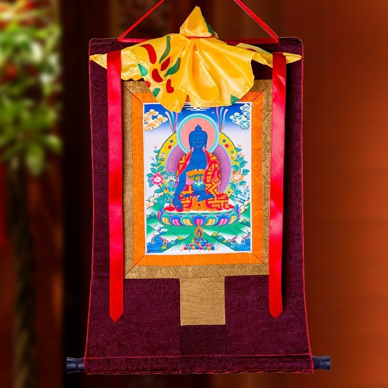 Tibetanska Thangka - uvezeno platno za uokvirivanje, dekorativna viseća slika Budha