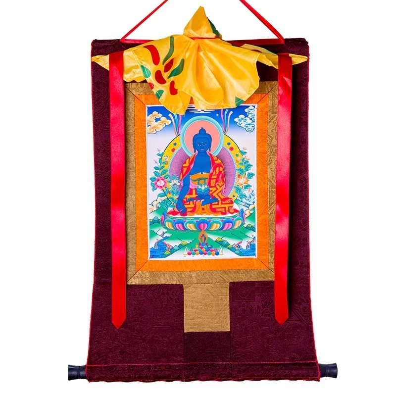 Tibetanska Thangka - uvezeno platno za uokvirivanje, dekorativna viseća slika Budha