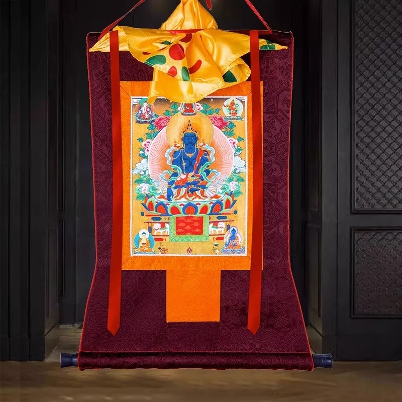 Tibetanska Thangka - uvezeno platno za uokvirivanje, dekorativna viseća slika Budha