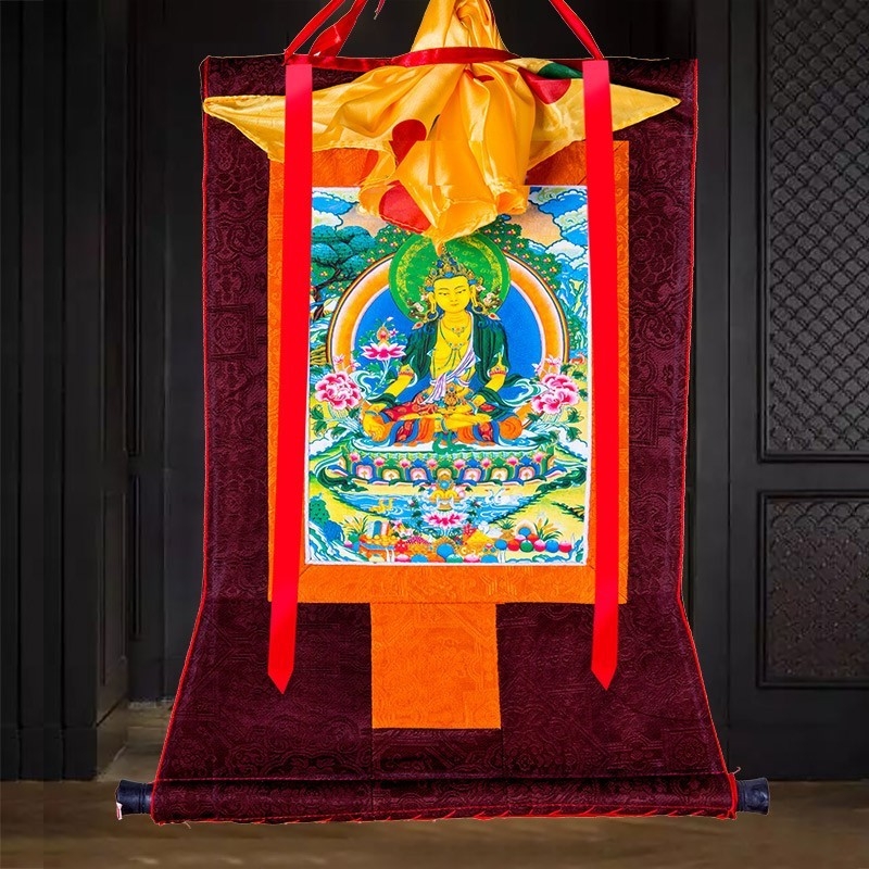 Tibetanska Thangka - uvezeno platno za uokvirivanje, dekorativna viseća slika Budha