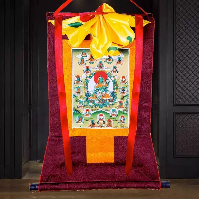 Tibetanska Thangka - uvezeno platno za uokvirivanje, dekorativna viseća slika Budha